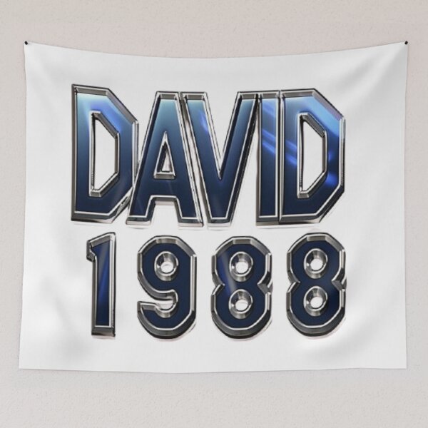 Item preview, David 1988 — Chrome 3D Name Design designed and sold by AlexLineArt.
