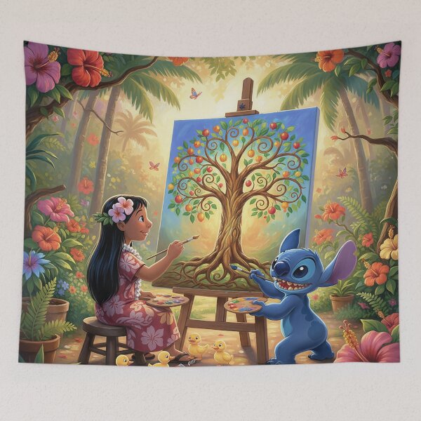 Item preview, Stitch and Lilo painting oil paintings designed and sold by cloud lee.