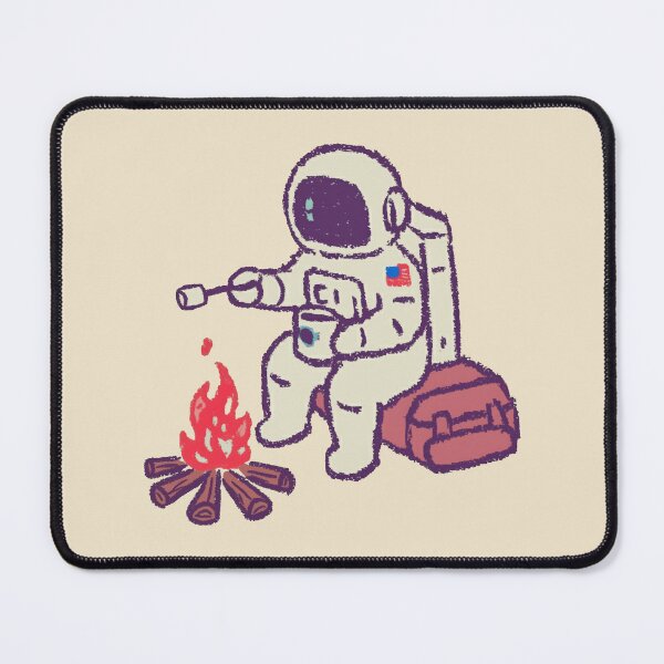 Item preview, Astronaut Marshmellow Campfire, cozy sketch illustration designed and sold by Magnificent Lizard.