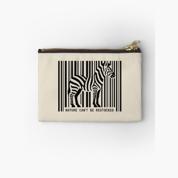 Item preview, Nature Cannot Be Restocked Zebra Barcode designed and sold by Eurokollektiv.