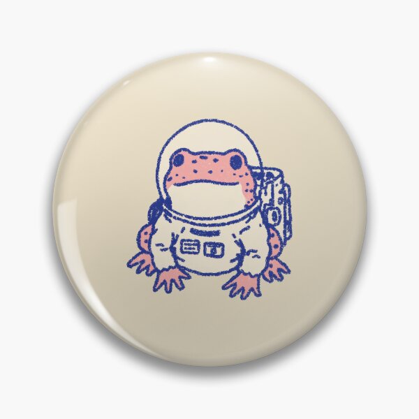 Item preview, Astronaut Frog, pastel crayon texture illustration designed and sold by Magnificent Lizard.