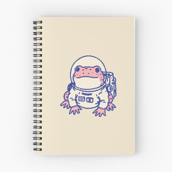 Item preview, Astronaut Frog, pastel crayon texture illustration designed and sold by Magnificent Lizard.