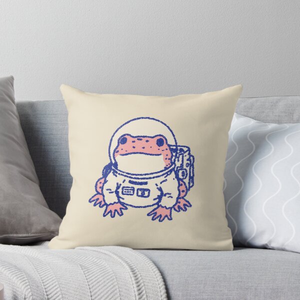 Item preview, Astronaut Frog, pastel crayon texture illustration designed and sold by Magnificent Lizard.