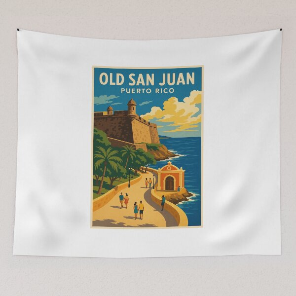 Item preview, El Morro and Paseo La Princesa Vintage View designed and sold by Por.Ahi.PR.