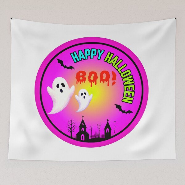 Item preview, Haunted Halloween Skull Glow Art designed and sold by ExploreAura Studio.
