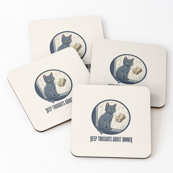 Item preview, Grumpy Cat Deep Thoughts About Dinner Funny Art designed and sold by HoopeStylee.