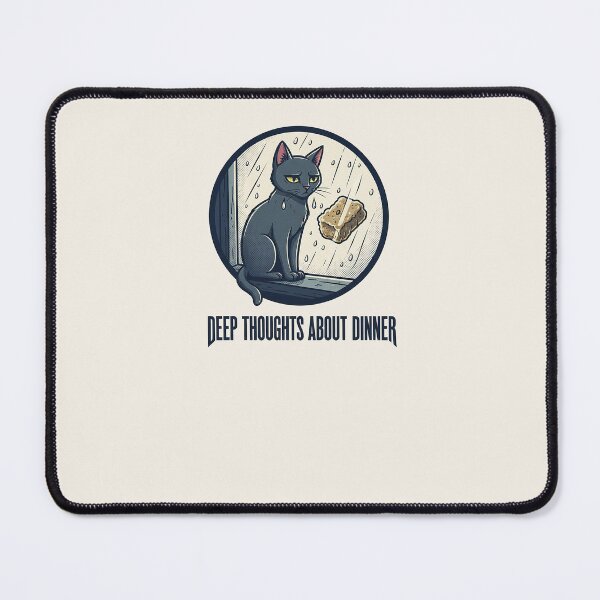 Item preview, Grumpy Cat Deep Thoughts About Dinner Funny Art designed and sold by HoopeStylee.