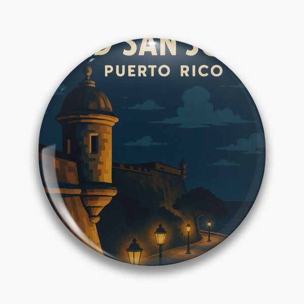 Item preview, Nocturnal Glow of El Morro Fortress Vintage View designed and sold by Por.Ahi.PR.
