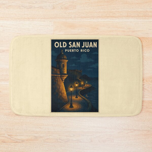 Item preview, Nocturnal Glow of El Morro Fortress Vintage View designed and sold by Por.Ahi.PR.