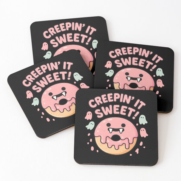 Item preview, Creepin' It Sweet Funny Vampire Donut Halloween Pun Design designed and sold by Dantin.