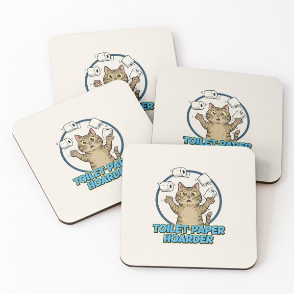 Item preview, Toilet Paper Hoarder Funny Cat Meme Cartoon Art designed and sold by HoopeStylee.