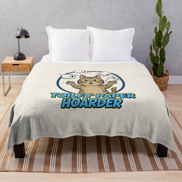 Item preview, Toilet Paper Hoarder Funny Cat Meme Cartoon Art designed and sold by HoopeStylee.