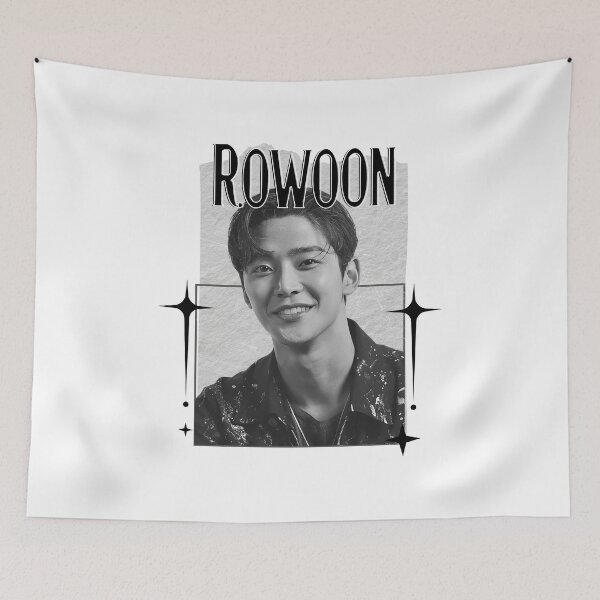 Item preview, Woo Seok (Rowoon)  Korean Actor Korean Scrapbook Collage Cozy Y2K Vintage Design designed and sold by HELL0WBELLO.