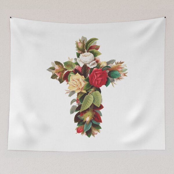 Item preview, Floral Cross designed and sold by suewen.