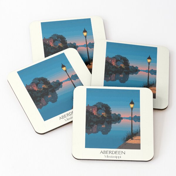 Item preview, Aberdeen Mississippi Riverfront | Tranquil Twilight Art Print designed and sold by TuncGK.