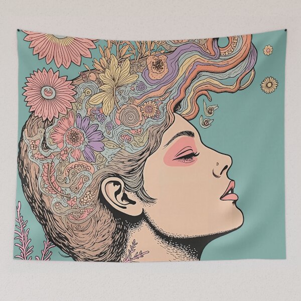 Item preview, Floral Mindscape – Psychedelic Botanical Art designed and sold by MindTripLabs.