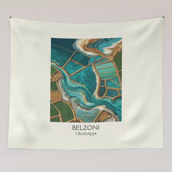 Item preview, Belzoni Mississippi Delta | Abstract Aquaculture Art Print designed and sold by TuncGK.