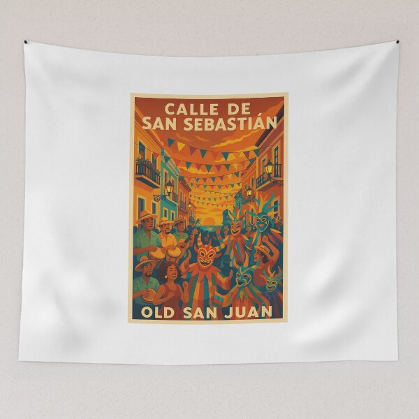 Item preview, Sunset on Calle San Sebastián, Old San Juan designed and sold by Por.Ahi.PR.