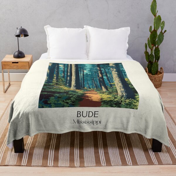 Item preview, Bude Mississippi Forest | Sunlit Woodland Path Art Print designed and sold by TuncGK.