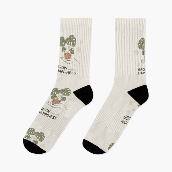 Item preview, Grow Your Own Happiness Monstera Plant Minimalist Quote designed and sold by HoopeStylee.
