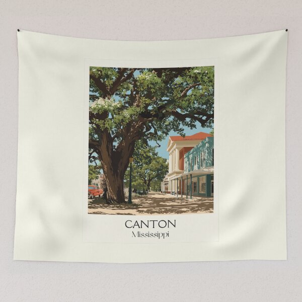 Item preview, Canton Mississippi Town Square | Historic Building Art Print designed and sold by TuncGK.