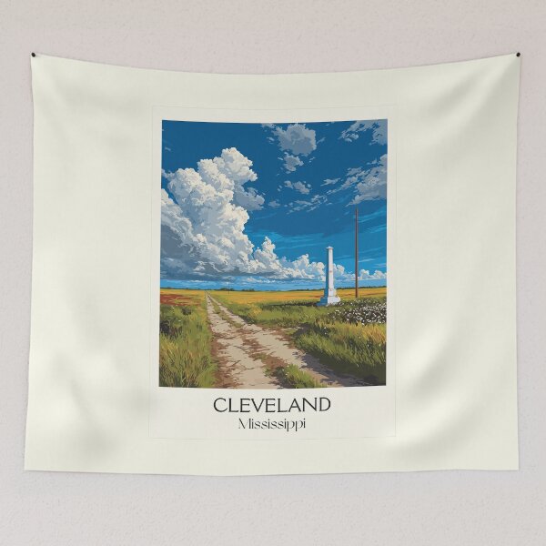 Item preview, Cleveland Mississippi Delta | Rural Landscape Art Print designed and sold by TuncGK.