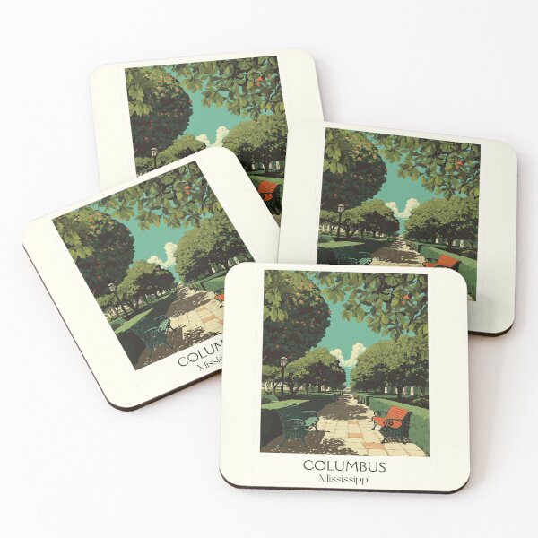 Item preview, Columbus Mississippi Park | Sunny Day Stroll Art Print designed and sold by TuncGK.