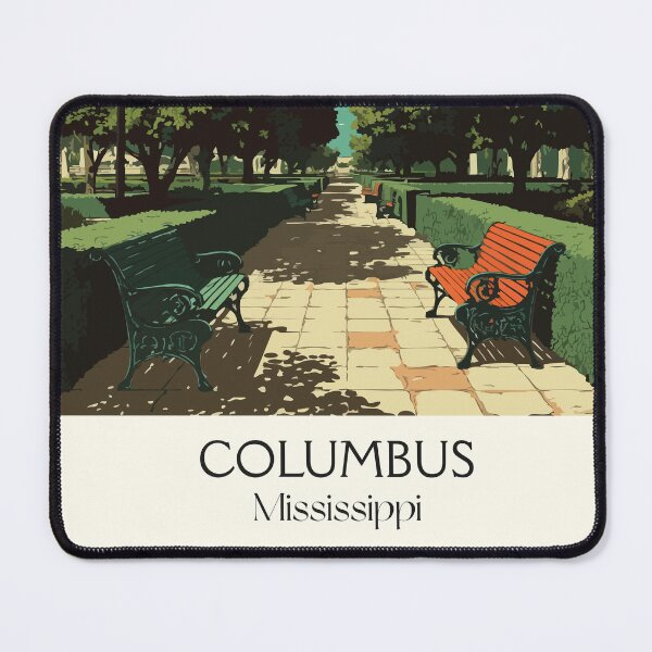 Item preview, Columbus Mississippi Park | Sunny Day Stroll Art Print designed and sold by TuncGK.