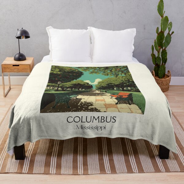 Item preview, Columbus Mississippi Park | Sunny Day Stroll Art Print designed and sold by TuncGK.