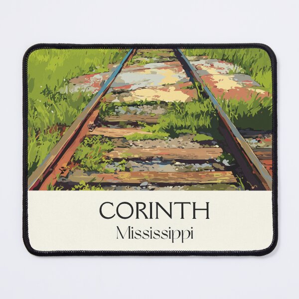 Item preview, Corinth Mississippi Railroad | Historic Crossroads Art Print designed and sold by TuncGK.