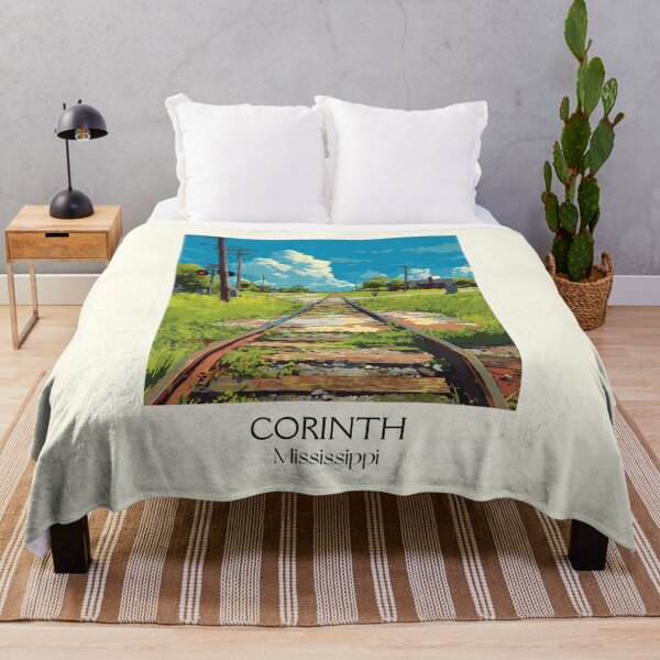 Item preview, Corinth Mississippi Railroad | Historic Crossroads Art Print designed and sold by TuncGK.