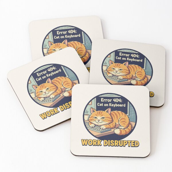 Item preview, Error 404 Cat on Keyboard Funny Programmer Meme designed and sold by HoopeStylee.