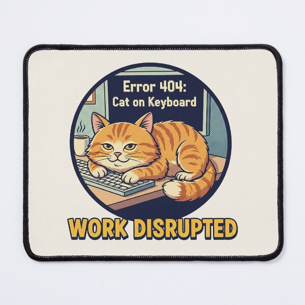 Item preview, Error 404 Cat on Keyboard Funny Programmer Meme designed and sold by HoopeStylee.