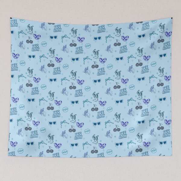 Item preview, Blue Western Cowboy Print | Rustic Rodeo Country Style Pattern  designed and sold by Luckidesigns.