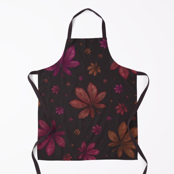 Item preview, Pattern of colorful autumn leaves on a dark background designed and sold by Cherevan.