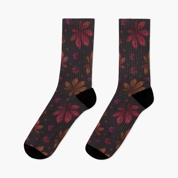 Item preview, Pattern of colorful autumn leaves on a dark background designed and sold by Cherevan.