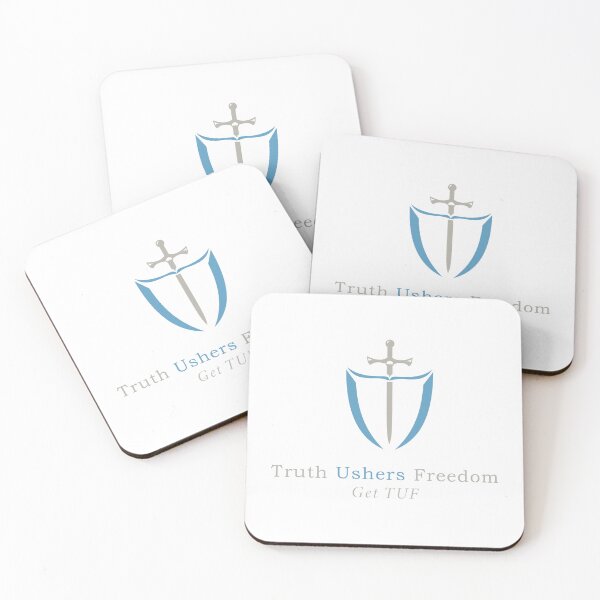 Item preview, Truth Ushers Freedom sword and full shield (blue on white) designed and sold by PAXsword.