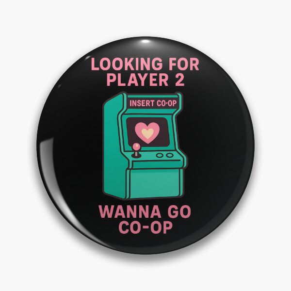 Item preview, Looking for Player 2 Wanna Go Co-op Retro Arcade Love Design designed and sold by TeeTimeTreasure.