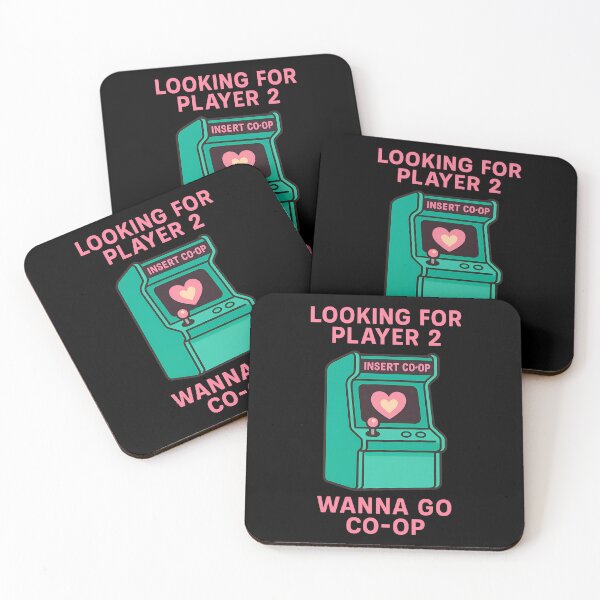 Item preview, Looking for Player 2 Wanna Go Co-op Retro Arcade Love Design designed and sold by TeeTimeTreasure.
