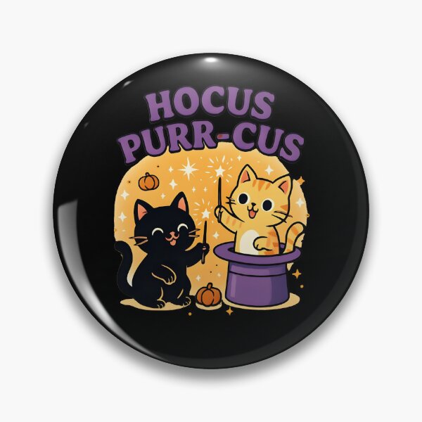 Item preview, Hocus Purr-cus Funny Cat Halloween Pun Design designed and sold by Dantin.