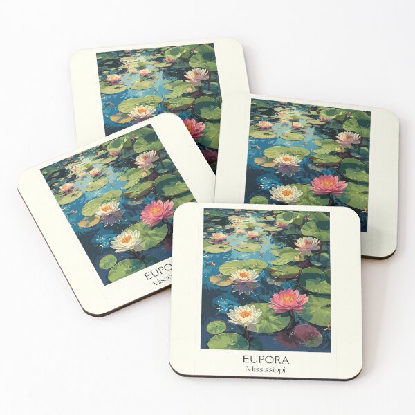 Item preview, Eupora Mississippi Pond | Summer Water Lilies Art Print designed and sold by TuncGK.