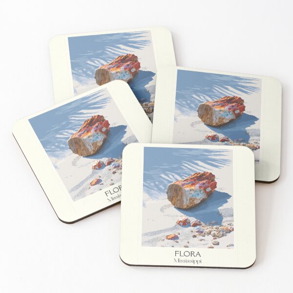 Item preview, Flora Mississippi Fossil | Petrified Wood on Sand Art Print designed and sold by TuncGK.
