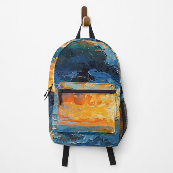 Item preview, Golden Waves — Modern Impressionist Ocean Sunset designed and sold by NomadikStudio.