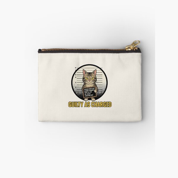 Item preview, Guilty As Charged Cat Mugshot Funny Pet Meme designed and sold by HoopeStylee.
