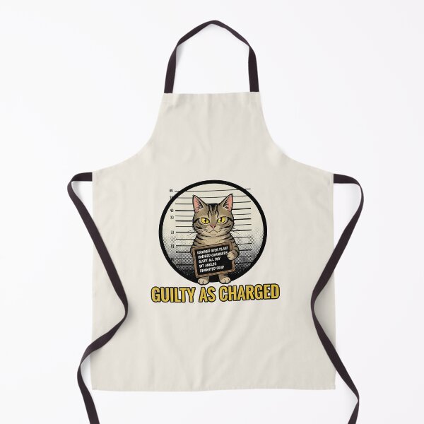 Item preview, Guilty As Charged Cat Mugshot Funny Pet Meme designed and sold by HoopeStylee.