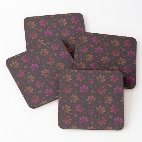 Item preview, Pattern of colorful autumn leaves on a dark background designed and sold by Cherevan.