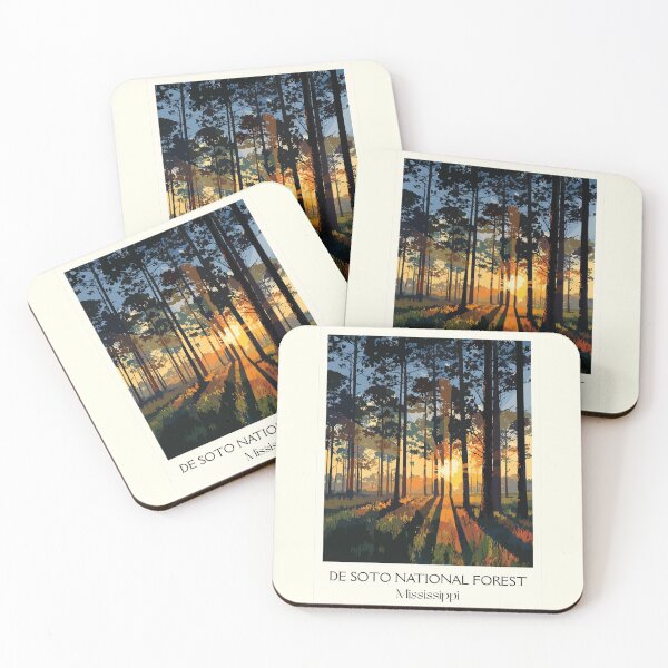 Item preview, De Soto National Forest | Mississippi Pine Woods Sunrise Art designed and sold by TuncGK.
