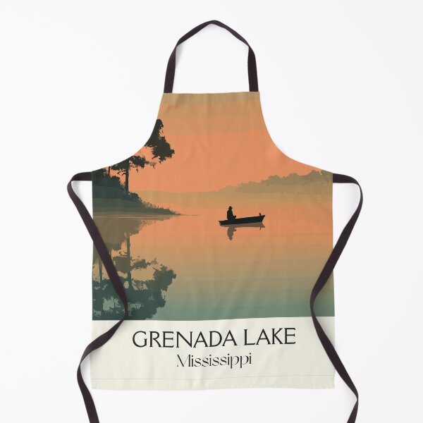 Item preview, Grenada Lake Mississippi | Misty Morning Fishing Art Print designed and sold by TuncGK.