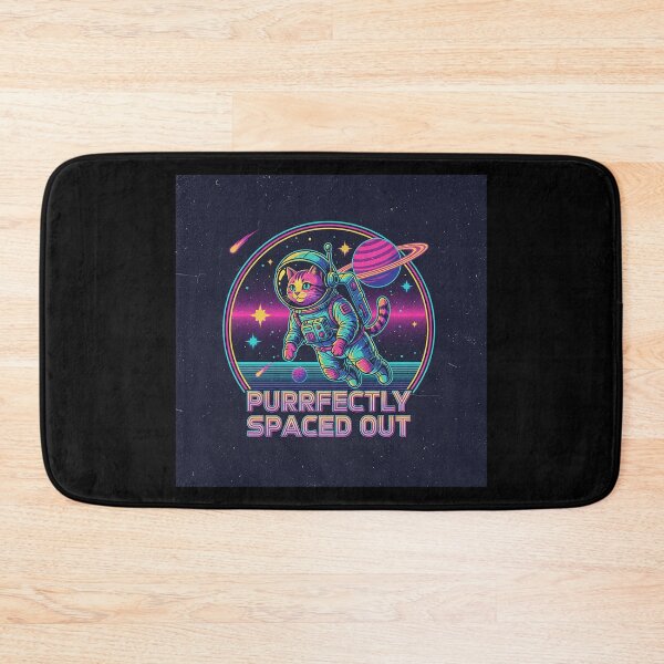 Item preview, Purrfectly Spaced Out Cat Synthwave Astronaut Art designed and sold by HoopeStylee.