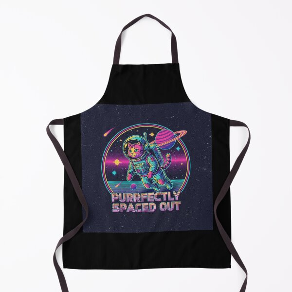 Item preview, Purrfectly Spaced Out Cat Synthwave Astronaut Art designed and sold by HoopeStylee.